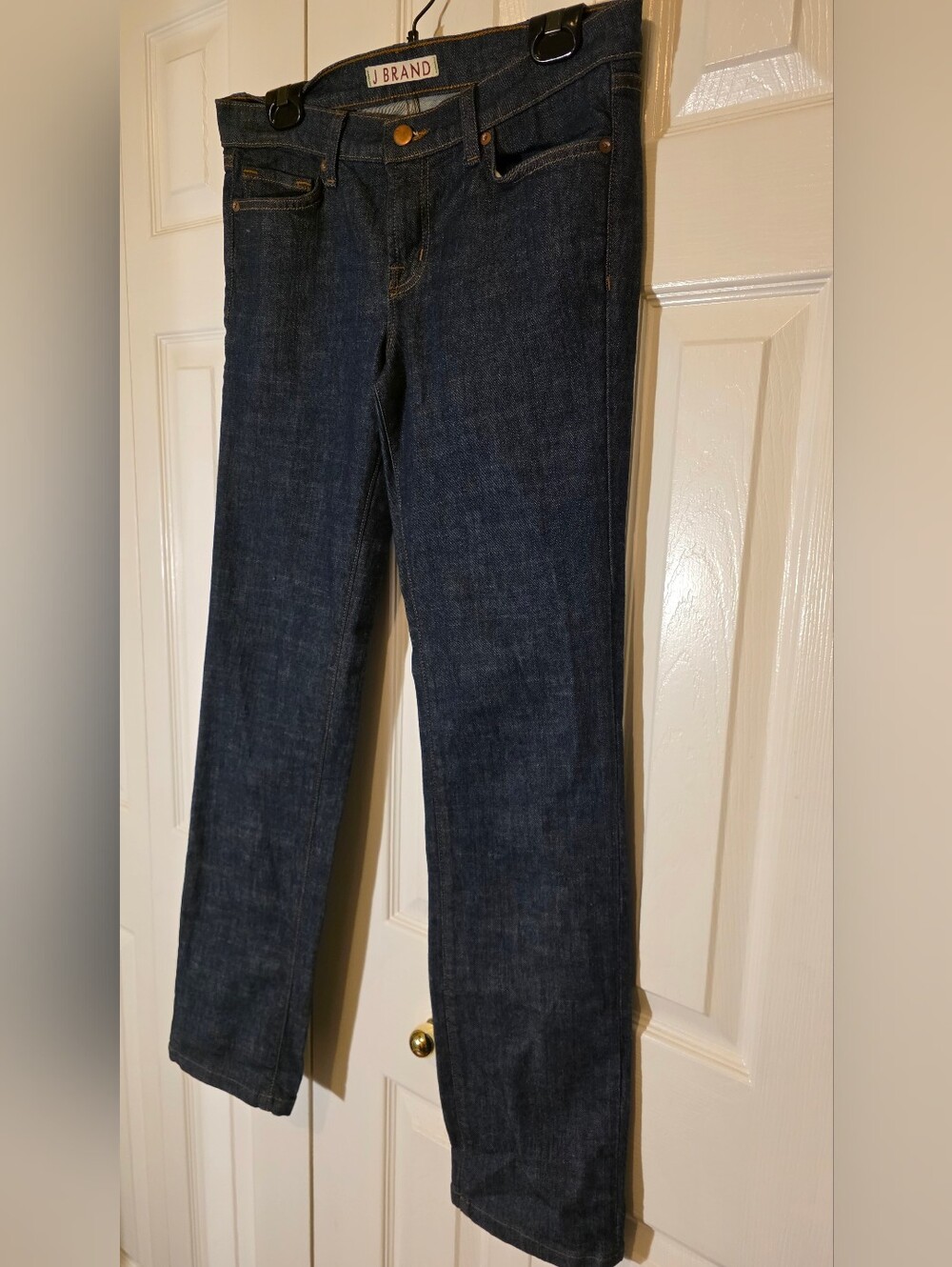 JBRAND Dark Wash Low Rise Cigarette Jean 914 In Miner 29W 31L - Picture 3 of 8